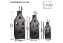 UNUS GARDEN LED Solarleuchte Metall-Häuser 3er Set Schwarz Bild 5
