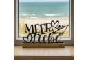UNUS HOME Deko-Aufsteller Meer Liebe Schwarz Metall Bambus Bild 1