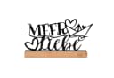 UNUS HOME Deko-Aufsteller Meer Liebe Schwarz Metall Bambus Bild 2