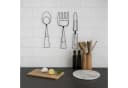 UNUS HOME Wanddeko Besteck Metall 3er Set Schwarz Bild 1