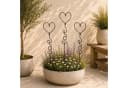 UNUS GARDEN Gartenstecker Herzen 3er Set Schwarz Metall Bild 1