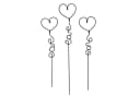 UNUS GARDEN Gartenstecker Herzen 3er Set Schwarz Metall Bild 2