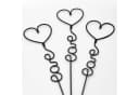 UNUS GARDEN Gartenstecker Herzen 3er Set Schwarz Metall Bild 5