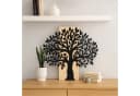 UNUS HOME Wanddeko Metallbaum Schwarz Bambusbrett Bild 3
