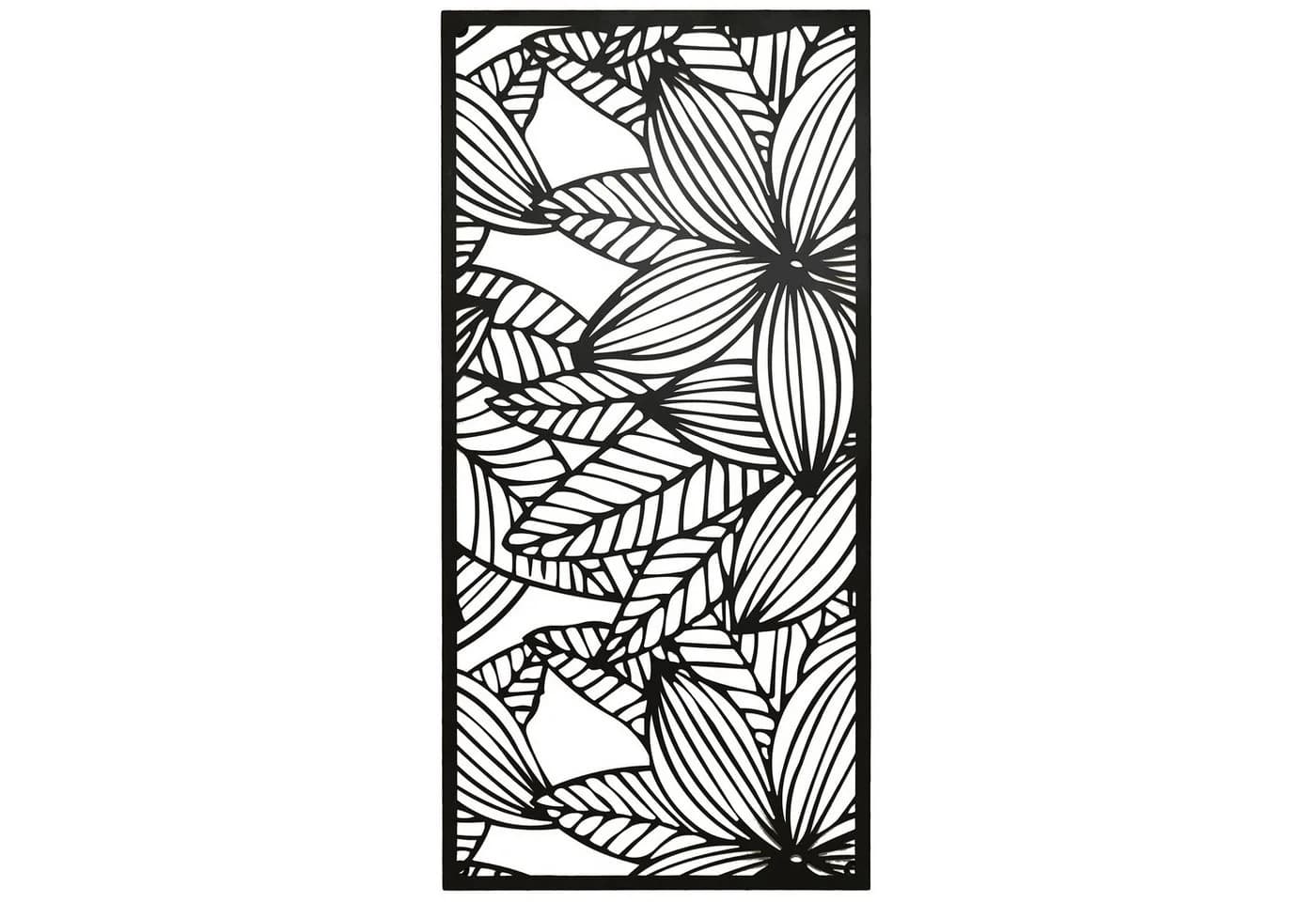 UNUS ELEMENTS Dekohänger Metallbild Blumen Schwarz - Bild 2
