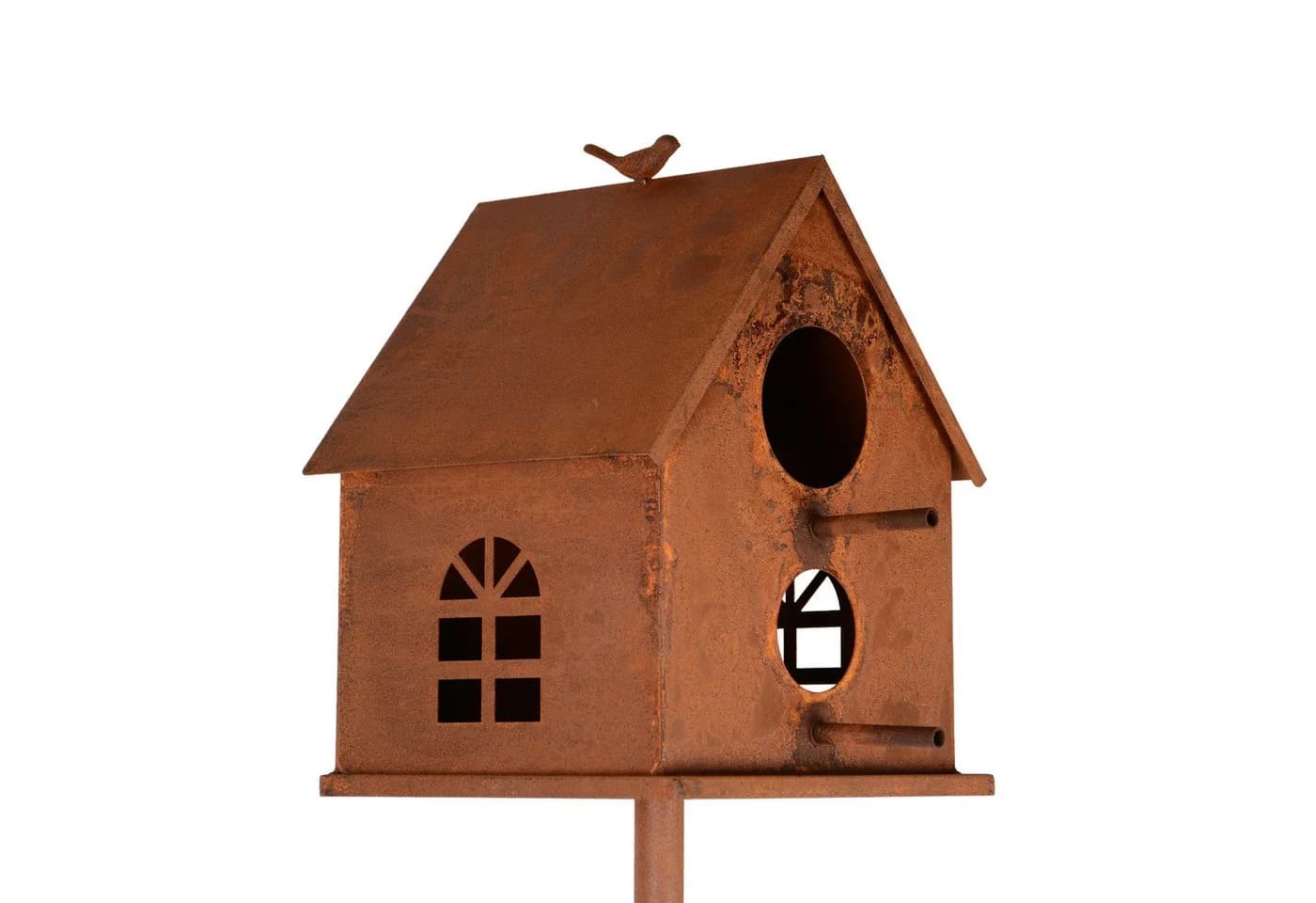 UNUS GARDEN Vogelhaus Metall Rostoptik mit Stab - Bild 2