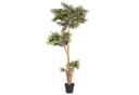 UNUS HOME Kunstpflanze Ficus mit Echtholzstamm Grün Bild 1