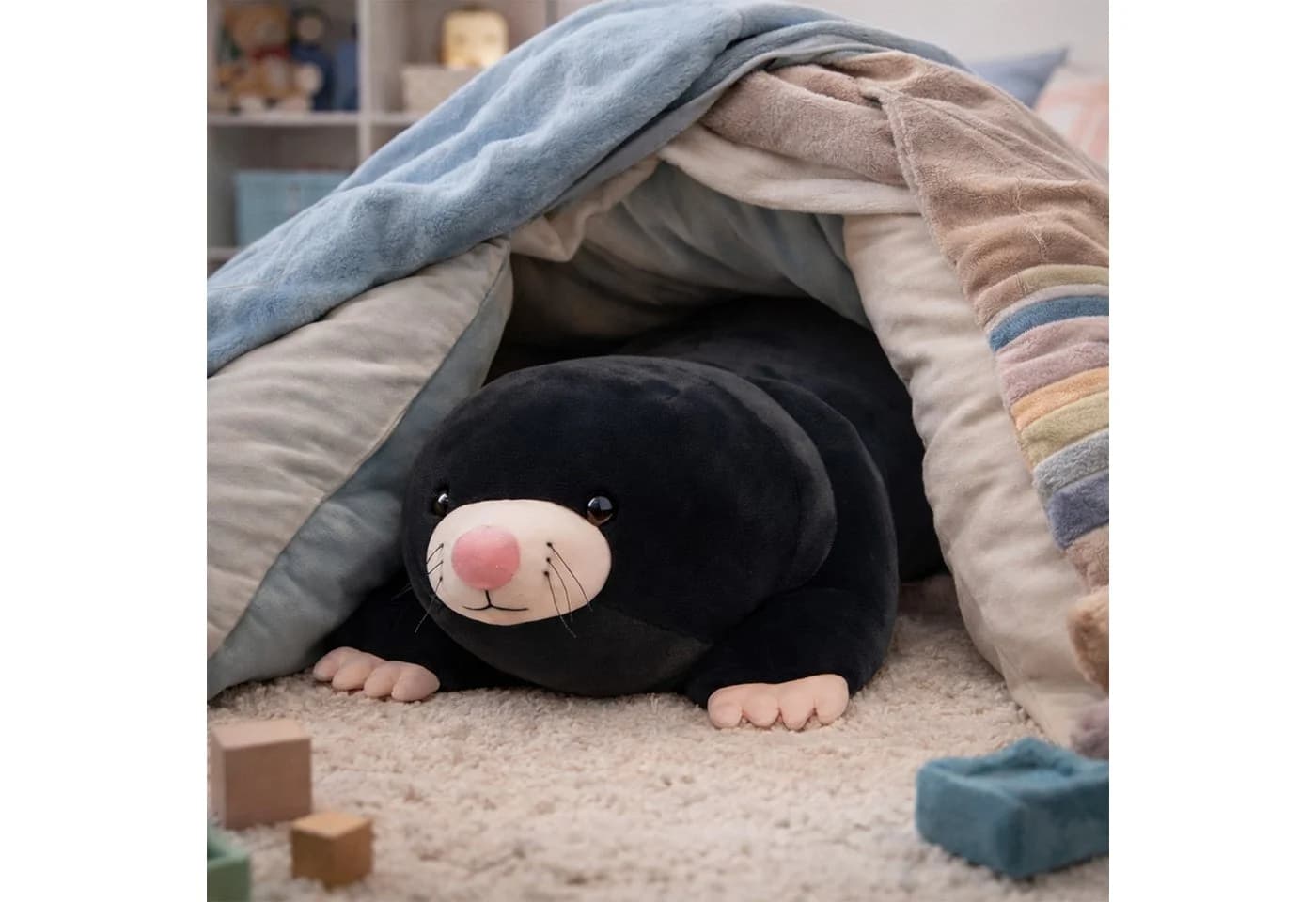UNUS HOME Plüschfigur Kuscheltier Maulwurf 80 cm schwarz - Bild 4