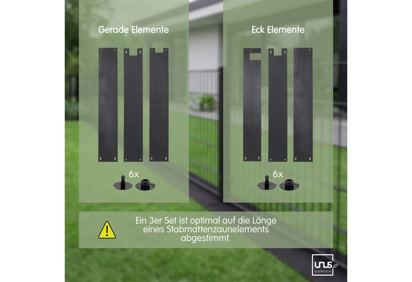 UNUS GARDEN Keinkraut® Zaunschutz Unkrautschutz 15er Set - Bild 5