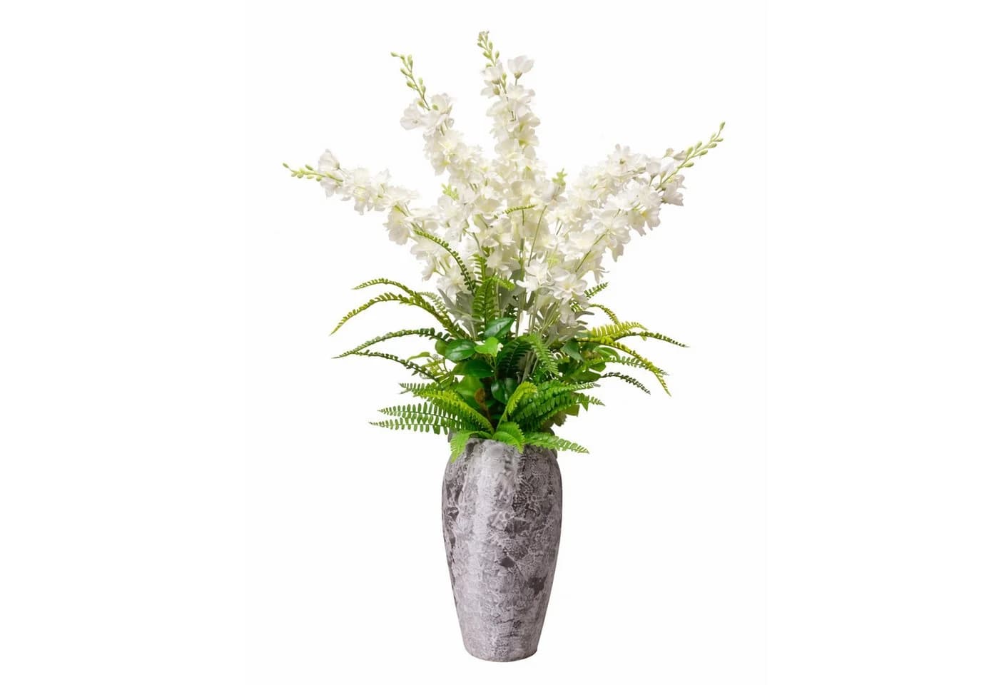 UNUS HOME Kunstblumen-Gesteck mit Vase 104cm Weiß/Grün - Bild 2