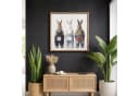 UNUS HOME Wandbild Hasen mit Latzhose 60x60cm 3D Effekt Wollschwänzchen Bild 1