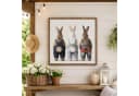 UNUS HOME Wandbild Hasen mit Latzhose 60x60cm 3D Effekt Wollschwänzchen Bild 3