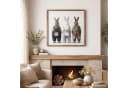 UNUS HOME Wandbild Hasen mit Latzhose 60x60cm 3D Effekt Wollschwänzchen Bild 5