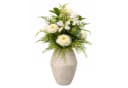 UNUS HOME Kunstpflanze mit Vase Blumengesteck Weiß/Grün Bild 2