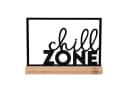 UNUS HOME Deko Aufsteller Chill Zone Metall Bambus Schwarz Bild 2