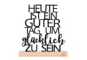 UNUS HOME Deko Aufsteller Metall Holz Sockel Inspirierender Schriftzug Bild 2