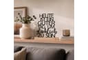 UNUS HOME Deko Aufsteller Metall Holz Sockel Inspirierender Schriftzug Bild 5