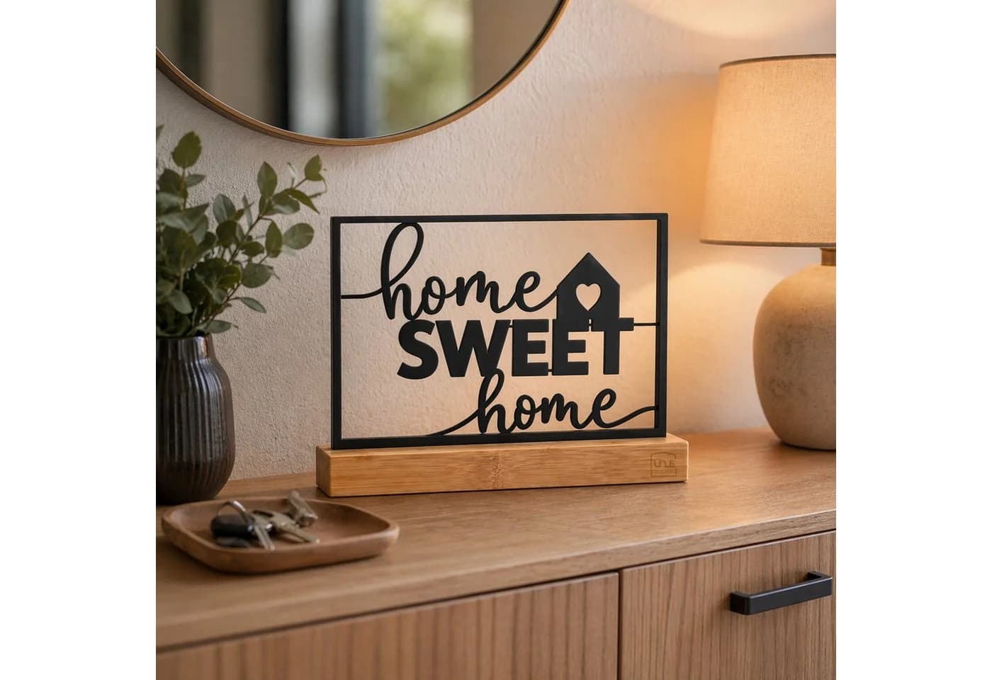 UNUS HOME Deko Aufsteller Home Sweet Home Metall Holz