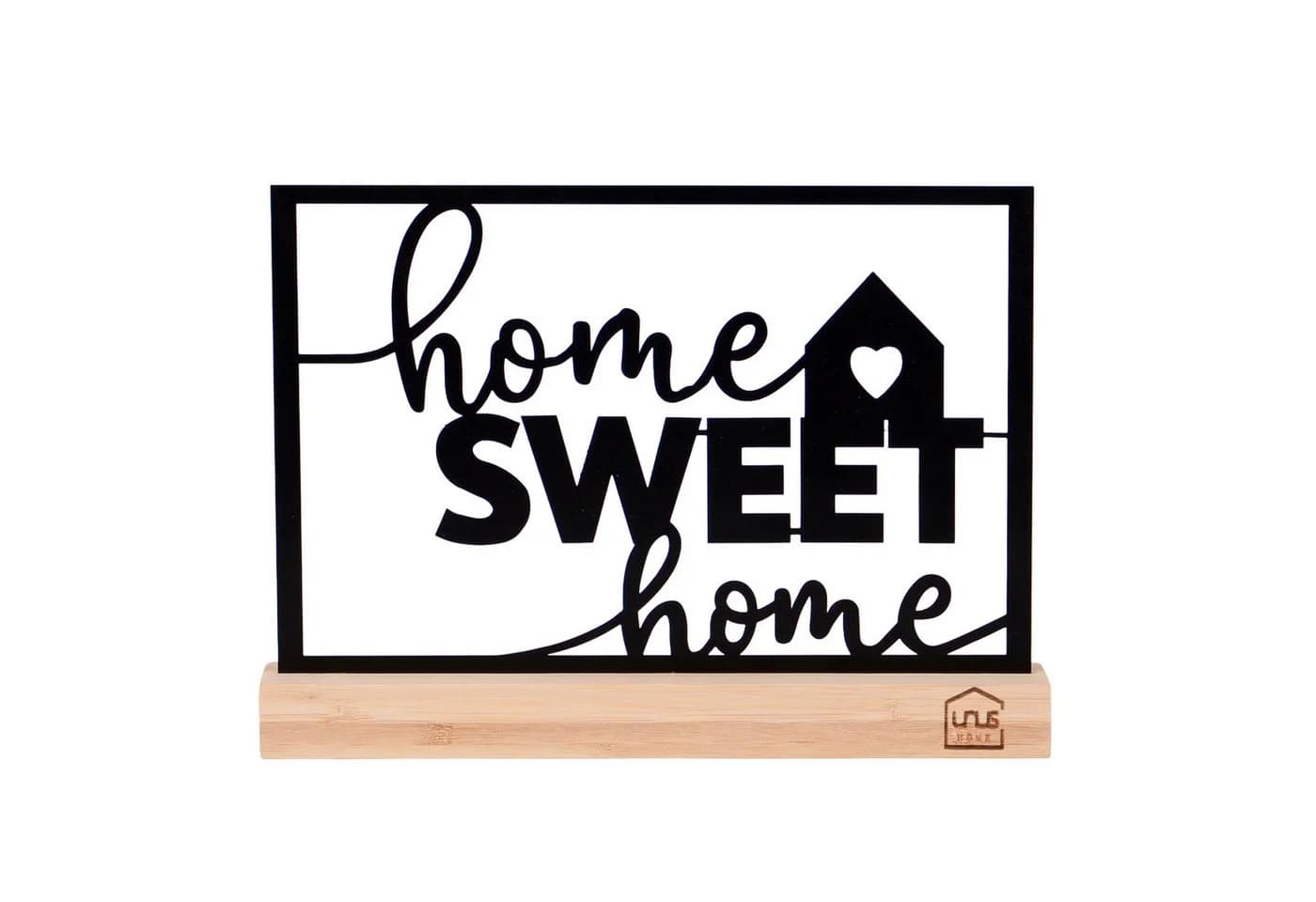 UNUS HOME Deko Aufsteller Home Sweet Home Metall Holz - Bild 2
