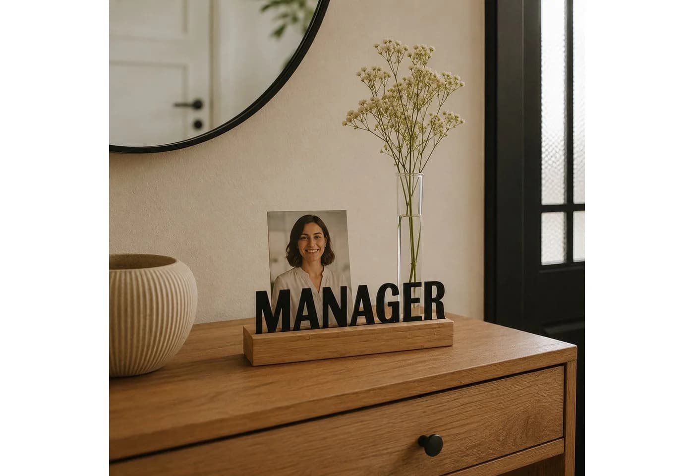 UNUS HOME Schreibtisch Organizer Bambus MANAGER Dekofigur - Bild 4