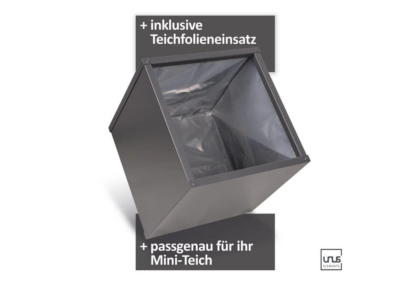 UNUS ELEMENTS Pflanzkübel Metall Anthrazit 40x40x40 cm - Bild 4