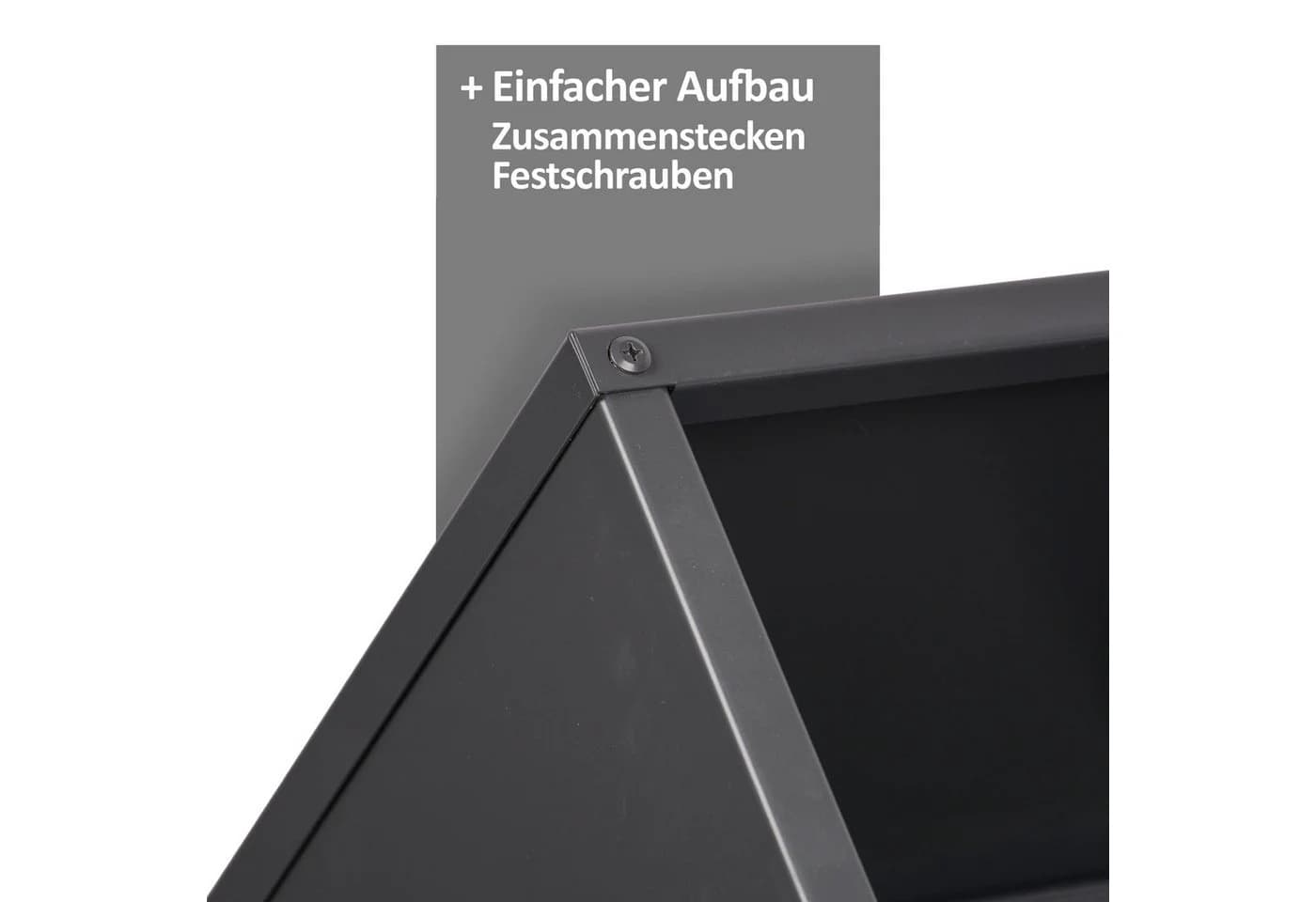 UNUS ELEMENTS Pflanzkübel Metall Anthrazit 40x40x40 cm - Bild 5