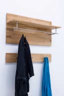 MCA LIVING Garderobenpaneel Fenja Kernbuche mit Haken und Ablage Bild 1