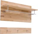 MCA LIVING Garderobenpaneel Fenja Kernbuche mit Haken und Ablage Bild 2