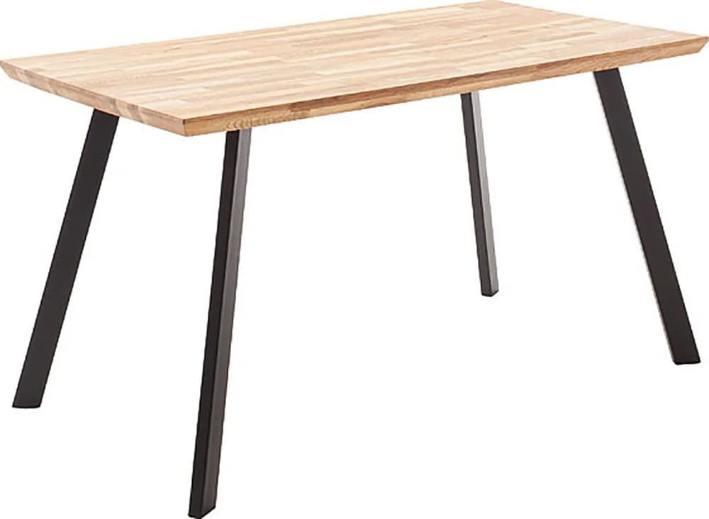 MCA LIVING Esstisch Zeballos Massivholz Zerreiche Schwarz Beige - Bild 4