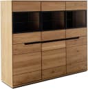 MCA LIVING Stauraumvitrine Wildeiche mit Glastüren Bild 2