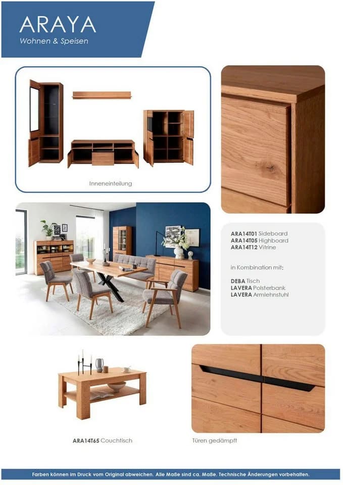 MCA LIVING Stauraumvitrine Wildeiche mit Glastüren - Bild 4