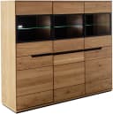 MCA LIVING Stauraumvitrine Wildeiche mit Glastüren Bild 5