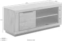 MCA LIVING Greno TV-Lowboard beige Naturfarben Holzwerkstoff Bild 5