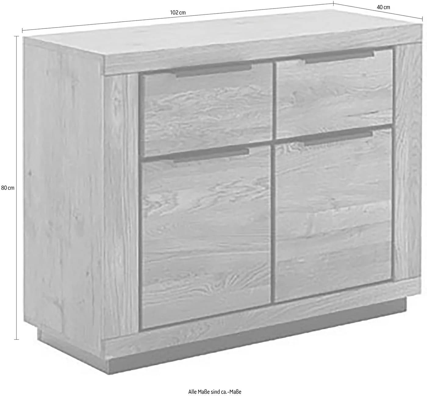 MCA LIVING Greno Kommode II Beige Wildeiche Massivholz - Bild 5