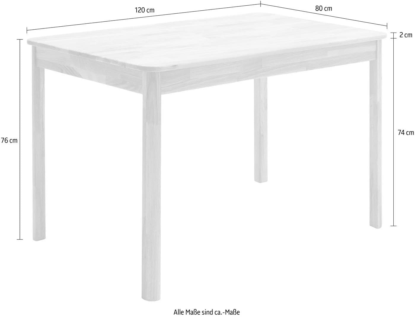 MCA LIVING Esstisch Oskar Wildeiche Massivholz 120cm - Bild 5