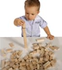 Eichhorn Natur Spielbausteine 100 St. Beige Holz Made in Germany Bild 3