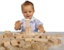 Eichhorn Natur Spielbausteine 100 St. Beige Holz Made in Germany Bild 4
