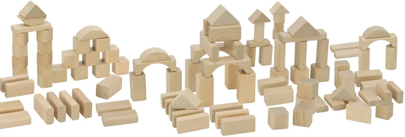 Eichhorn Natur Spielbausteine 100 St. Beige Holz Made in Germany - Bild 5