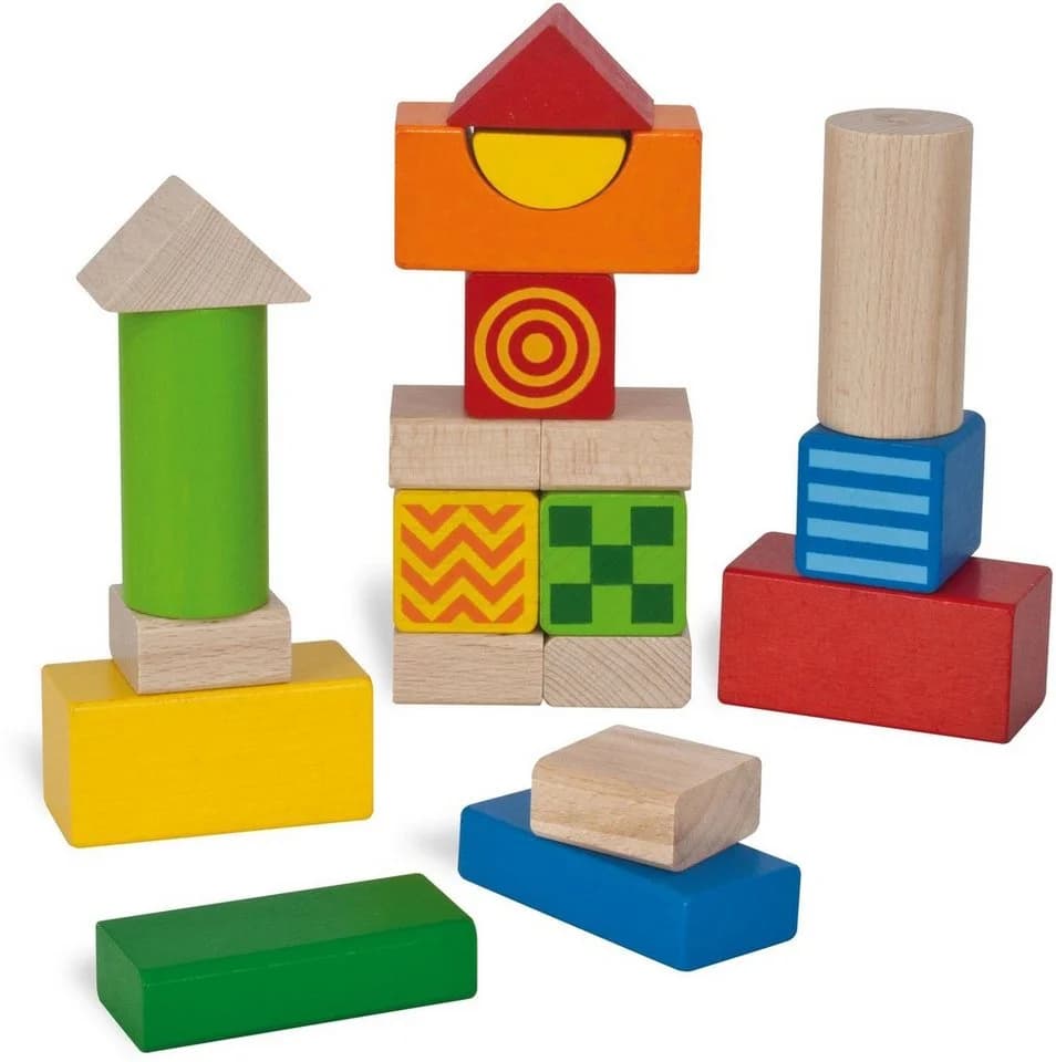 Eichhorn Baby Fühl- und Klangbausteine 20-tlg. Bunt Holz - Bild 3
