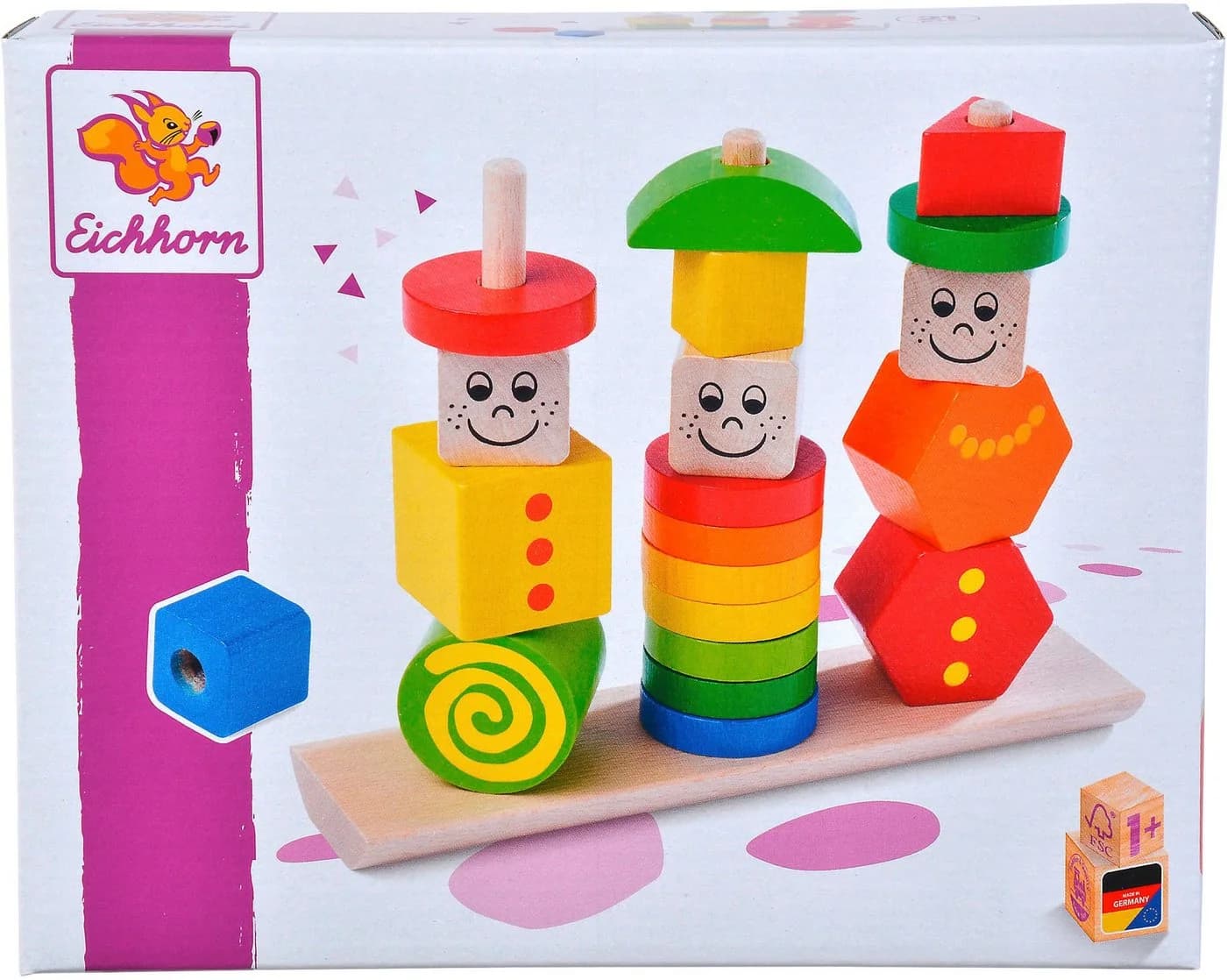 Eichhorn Steckpuzzle Figuren-Steckpuzzle 21 Teile Bunt Made in Germany - Bild 5