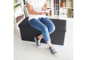 relaxdays Sitzbank Stauraum Kunstleder Schwarz Bild 1