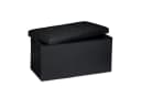 relaxdays Sitzbank Stauraum Kunstleder Schwarz Bild 3
