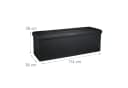 relaxdays Faltbare Sitzbank aus Kunstleder Schwarz mit Stauraum Bild 4