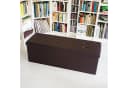 relaxdays Faltbare Sitzbank aus Kunstleder braun mit Stauraum Bild 1