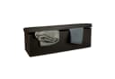 relaxdays Faltbare Sitzbank aus Kunstleder braun mit Stauraum Bild 2