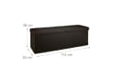 relaxdays Faltbare Sitzbank aus Kunstleder braun mit Stauraum Bild 4