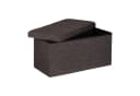 relaxdays Faltbare Sitzbank Leinen Braun mit Stauraum Bild 2