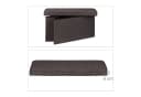relaxdays Faltbare Sitzbank Leinen Braun mit Stauraum Bild 5