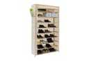 relaxdays Schuhschrank VALENTIN hoch Beige 9 Ablagen Bild 2
