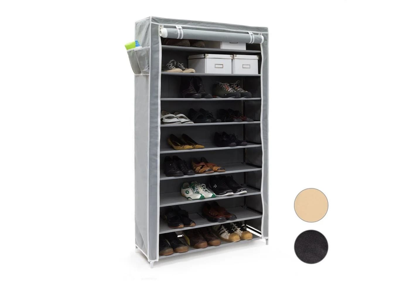 relaxdays Schuhschrank VALENTIN hoch Anthrazit 45 Paar - Bild 2